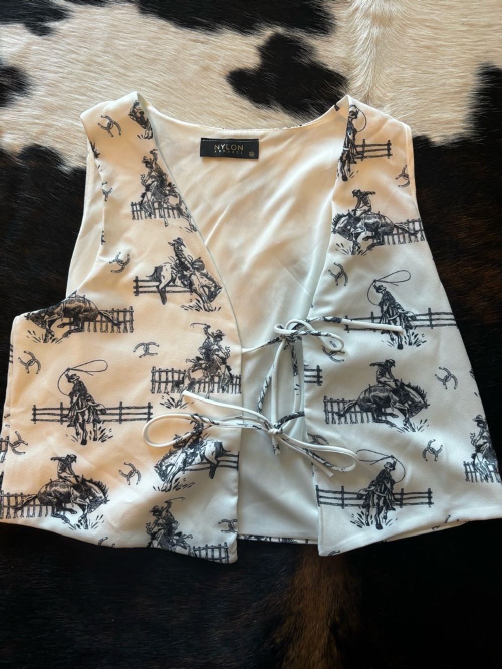 Western Print Vest